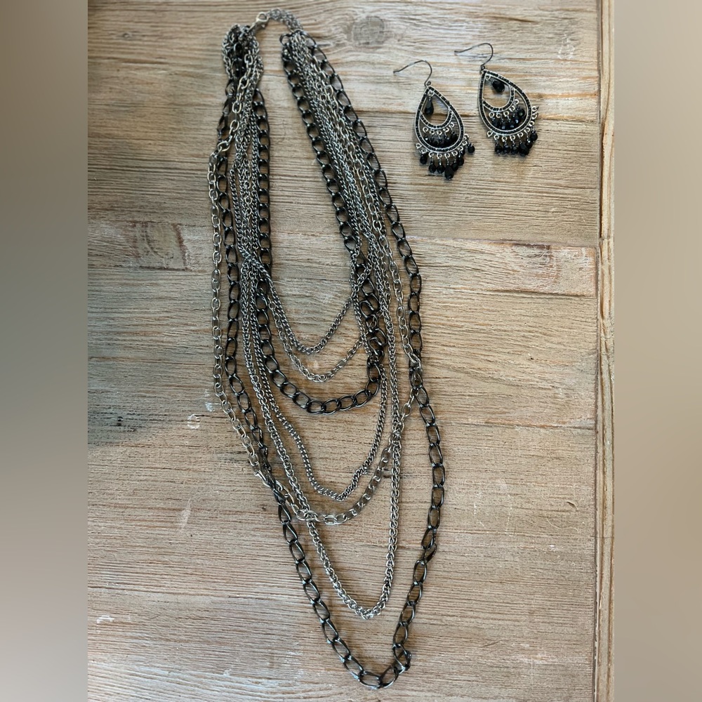 Nordstrom Layered Chains & Earrings